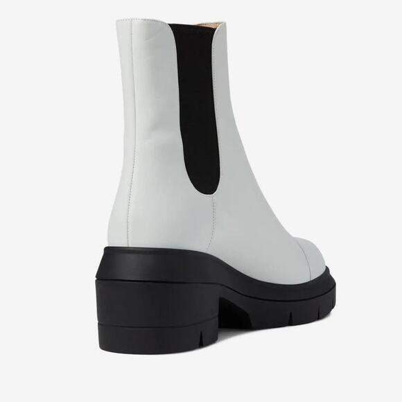 Stuart Weitzman Norah Chelsea Bootie Leather White Size 8.5C Sold Out - Picture 11 of 16